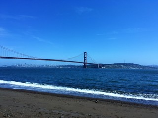 Golden Gate Bridge, San Francisco. View from Kirby Cove