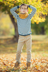 Fototapeta premium Children's fashion in autumn 
