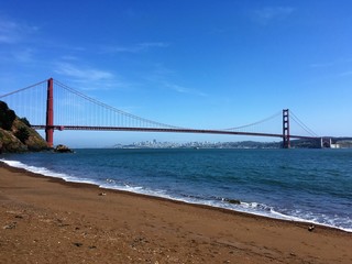 Golden Gate Bridge, San Francisco. View from Kirby Cove