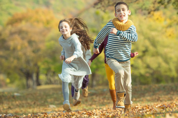 Fototapeta premium Children's fashion in autumn 