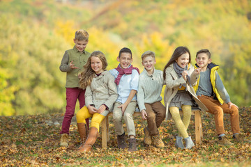 Fototapeta premium Beautiful fashionable children 