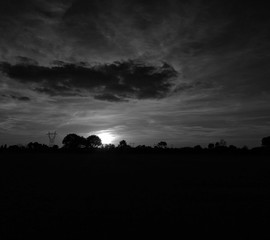 Sunset. Summer night.