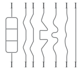 Fitness Gear Bar. Straight, curl and triceps. Sports equipment. Vector illustration