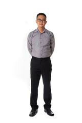 asian business man isolated on white full body