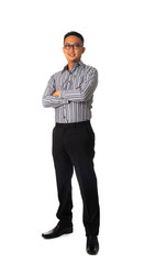 asian business man isolated on white full body