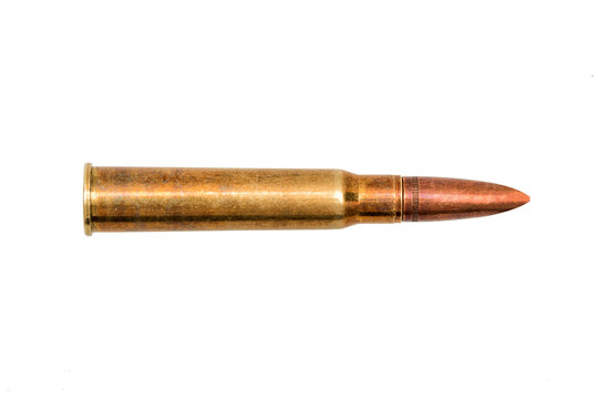 long range bullet isolated on white background