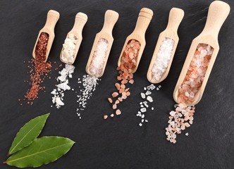 Various types of table salt.