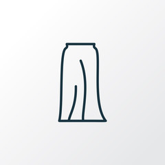 Fototapeta na wymiar Long skirt icon line symbol. Premium quality isolated apparel element in trendy style.