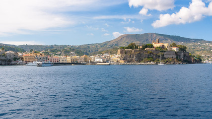 Lipari town seen from the sea