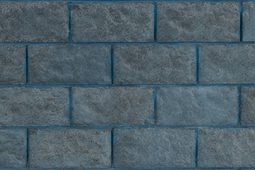 close-up view of grey brick wall textured background