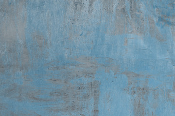 full frame of old weathered grey and blue concrete background