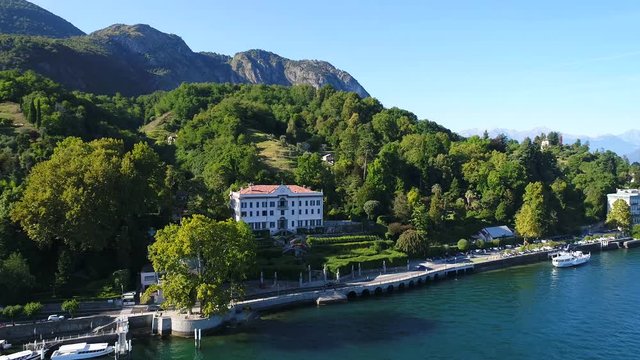 Villa Carlotta, lake of Como. Aerial view