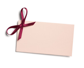 ribbon bow card note chirstmas celebration greeting