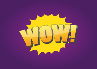Wow fun graphic icon logo. WOW amazing icon