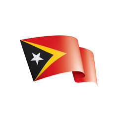 east timor flag, vector illustration on a white background