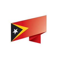 east timor flag, vector illustration on a white background