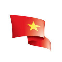 Vietnam flag, vector illustration on a white background