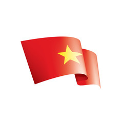 Vietnam flag, vector illustration on a white background