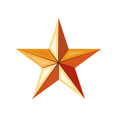 Bronze star icon. Game achievements and awards. 3d style vector. Rank illustration.