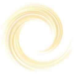 Vector yellow background of swirling creamy texture