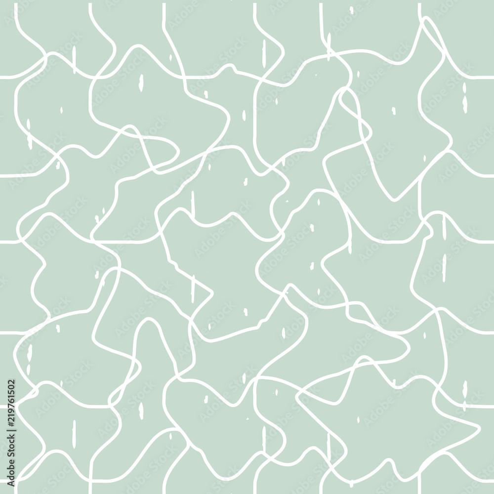 Poster Abstract wavy line pattern, seamless vector geometric background.