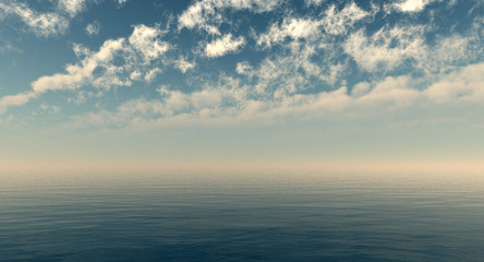 Beautiful sea and clouds sky