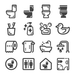 bathroom,toilet icon set
