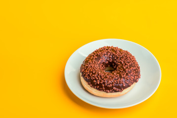 Donut. Sweet icing sugar food.