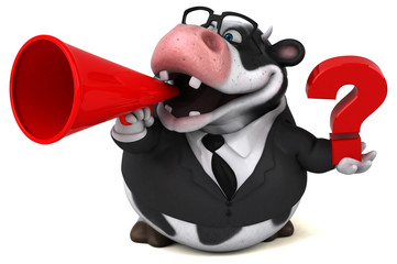 Fun cow - 3D Illustration