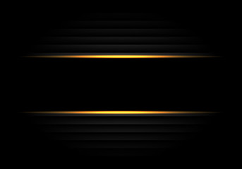 Abstract black banner yellow light design modern luxury futuristic background vector illustration.