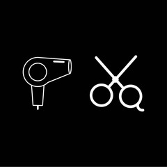 barbershop set logo designs