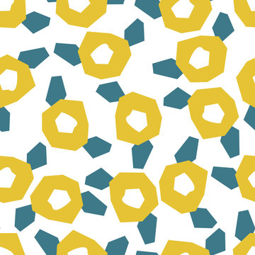 Abstract pattern with flowers. Floral pattern. Collage art.