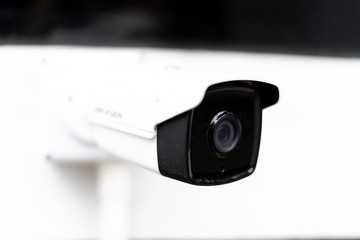 Security CCTV camera in office building.