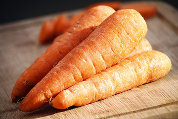 Carrots on a chopping board