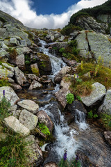 Beautiful mountain waterfall