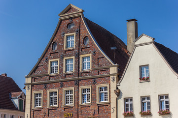 Fototapeta na wymiar Historic facades at the market square of Warendorf, Germany