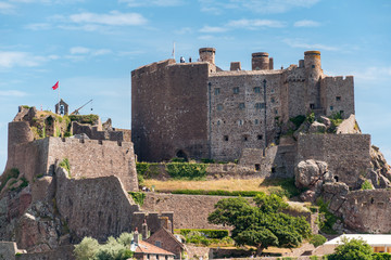 Mont Orgueil castle in Gorey on the island of Jersey