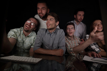 Fototapeta premium successful business team in the workplace