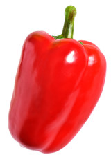 Red pepper isolated on white background.