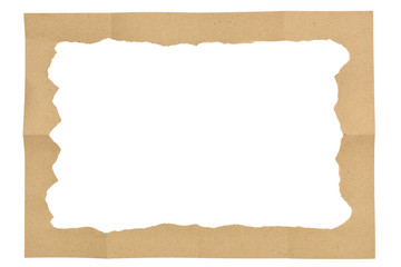 Ripped brown paper on the middle