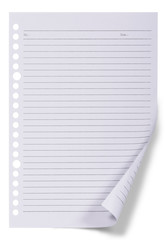 Sheet of white paper