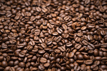 coffee bean background Arabica coffee roasted