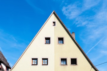 Low Angle View of Building against Sky in Rothenburg ob der Tauber, Germany