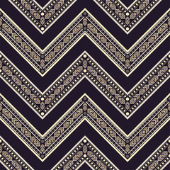 Ethnic boho seamless pattern. Lace. Traditional ornament. Geometric background. Tribal pattern. Folk motif. Textile rapport.