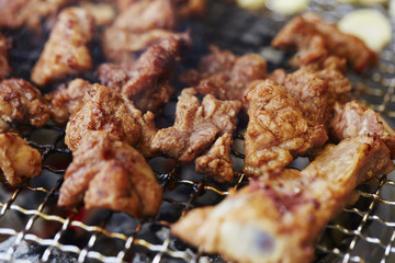 meat on grill