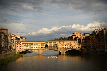 Obraz premium Sunset at Ponte Vecchio. Florence, Italy