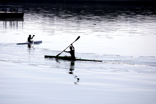 athlete kayaker sports kayak paddle