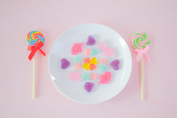 グミ　キャンディー　スイーツ　ロリポップ　カラフル　パステル　ゆめかわいい　女子
