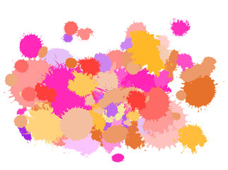 Paint splash. Warm gamma.