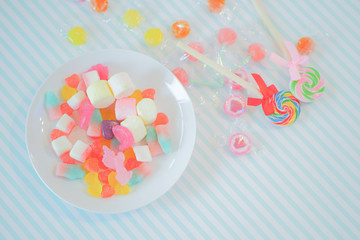 グミ　キャンディー　スイーツ　ロリポップ　カラフル　パステル　ゆめかわいい　女子
